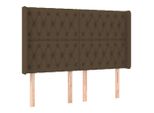 Syfax™ Testiera Ad Orecchio Marrone Scuro 163X16X118/128 Cm In Tessuto