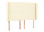 Syfax™ Testiera Ad Orecchio Crema 147X16X118/128 Cm In Pelle Finta