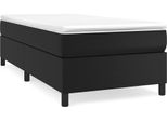 Syfax™ Struttura Letto A Rete A Molle Nero 100X200 Cm In Pelle Finta