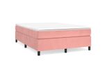 Syfax™ Struttura Letto A Rete A Molle Rosa 140X190 Cm In Velluto