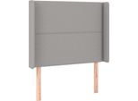 Syfax™ Testiera Ad Orecchio Grigio Chiaro 93X16X118/128 Cm In Tessuto