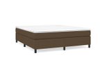 Syfax™ Struttura Letto A Rete A Molle Marrone Scuro 160X200 Cm Tessuto