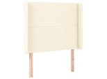 Syfax™ Testiera Ad Orecchio Crema 83X16X118/128 Cm In Pelle Finta