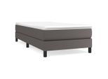 Syfax™ Struttura Letto A Rete A Molle Grigio 100X200 Cm In Pelle Finta