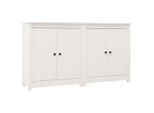 Syfax™ Credenze 2 Pz Bianco 70X35X80 Cm In Legno Massello Di Pino