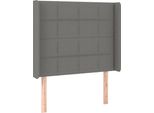 Syfax™ Testiera Ad Orecchio Grigio Scuro 93X16X118/128 Cm In Tessuto
