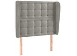 Syfax™ Testiera Ad Orecchio Grigio Chiaro 83X23X118/128 Cm In Velluto