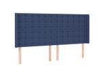 Syfax™ Testiera Ad Orecchio Blu 163X16X118/128 Cm In Tessuto