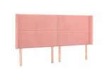 Syfax™ Testiera Ad Orecchio Rosa 163X16X118/128 Cm In Velluto