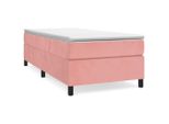 Syfax™ Struttura Letto A Rete A Molle Rosa 90X190 Cm In Velluto