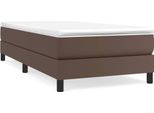 Syfax™ Struttura Letto A Rete A Molle Marrone 80X200 Cm In Pelle Finta
