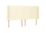 Syfax™ Testiera Ad Orecchio Crema 163X16X118/128 Cm In Pelle Finta