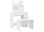 Syfax™ Set Tavolo Da Toeletta Bianco 86,5X35X136 Cm