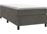 Syfax™ Struttura Letto A Rete A Molle Grigio Scuro 90X200 Cm Velluto