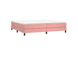 Syfax™ Struttura Letto A Rete A Molle Rosa 200X200 Cm In Velluto