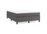 Syfax™ Struttura Letto A Rete A Molle Grigio 140X190 Cm In Pelle Finta