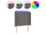 Syfax™ Testiera A Led Grigio Chiaro 83X16X118/128 Cm In Velluto