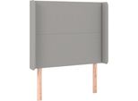 Syfax™ Testiera Ad Orecchio Grigio Chiaro 83X16X118/128 Cm In Tessuto