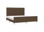 Syfax™ Giroletto Senza Materasso Marrone Scuro 160X200 Cm Tessuto