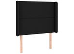 Syfax™ Testiera Ad Orecchio Nera 103X16X118/128 Cm In Tessuto