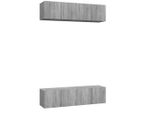 Syfax™ Mobili Tv Parete 4Pz Grigio Sonoma 60X30X30Cm Legno Multistrato