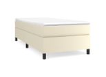 Syfax™ Struttura Letto A Rete A Molle Crema 90X190 Cm In Pelle Finta