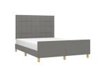 Syfax™ Giroletto Senza Materasso Grigio Scuro 140X190 Cm Tessuto