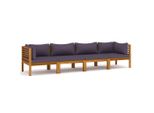 Syfax™ Divano Da Giardino 4 Posti Con Cuscino Legno Massello Di Acacia