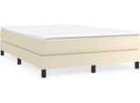 Syfax™ Struttura Letto A Rete A Molle Crema 140X190 Cm In Pelle Finta