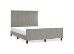 Syfax™ Giroletto Senza Materasso Grigio Chiaro 140X200 Cm Velluto
