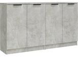 Syfax™ Credenze 2 Pz Grigio Cemento 60X30X70 Cm In Legno Multistrato