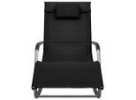 Syfax™ Lettino Prendisole In Textilene Nero E Grigio