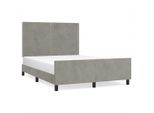 Syfax™ Giroletto Senza Materasso Grigio Chiaro 140X200 Cm Velluto