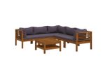 Syfax™ Set Divani Da Giardino 6 Pz Con Cuscini In Massello Di Acacia
