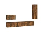 Syfax™ Set Di Mobili Porta Tv 4 Pz Rovere Fumo In Legno Multistrato