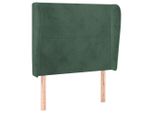 Syfax™ Testiera Ad Orecchio Verde Scuro 93X23X118/128 Cm In Velluto