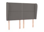 Syfax™ Testiera Ad Orecchio Grigio 147X23X118/128Cm In Pelle Finta