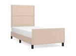 Syfax™ Giroletto Con Testiera Cappuccino 90X190 Cm In Pelle Finta