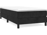 Syfax™ Struttura Letto A Rete A Molle Nero 100X200 Cm In Velluto