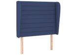 Syfax™ Testiera Ad Orecchio Blu 103X23X118/128 Cm In Tessuto