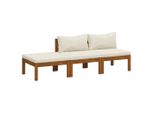 Syfax™ Set Divani Da Giardino 3 Pz Con Cuscini Crema In Legno Acacia