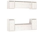 Syfax™ Mobili Porta Tv 6 Pz Bianchi In Legno Massello Di Pino