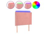 Syfax™ Testiera A Led Rosa 83X16X118/128 Cm In Velluto