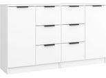 Syfax™ Credenze 2 Pz Bianche 60X30X70 Cm In Legno Multistrato