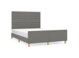 Syfax™ Giroletto Senza Materasso Grigio Scuro 140X200 Cm Tessuto