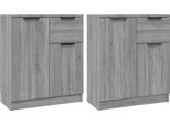 Syfax™ Credenze 2 Pz Grigio Sonoma 60X30X70 Cm In Legno Multistrato