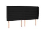 Syfax™ Testiera Ad Orecchio Nera 163X23X118/128 Cm In Tessuto