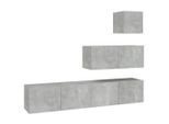 Syfax™ Set Di Mobili Porta Tv 4 Pz Grigio Cemento In Legno Multistrato