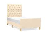 Syfax™ Giroletto Senza Materasso Crema 80X200 Cm In Tessuto
