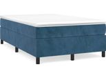 Syfax™ Struttura Letto A Rete A Molle Blu Scuro 120X200 Cm In Velluto